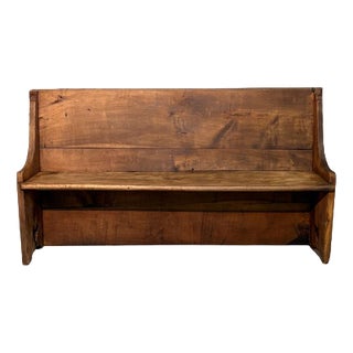 Antique Walnut Bench, 1800s For Sale
