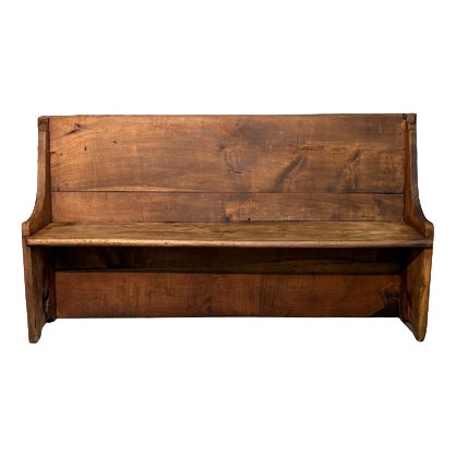 Antique Walnut Bench, 1800s For Sale