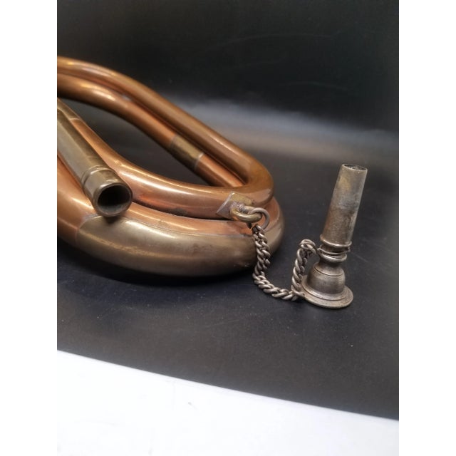 Figurative Vintage Brass Bugle Hunting Horn For Sale - Image 3 of 4