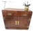 1970s Vintage Mid-Century Modern Campaign Flip-Top Dry Bar Server by Dixie For Sale