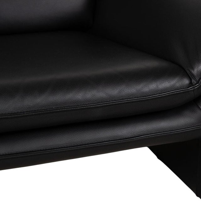 Atlanta Armchair in Black Leather from Lauuser For Sale - Image 4 of 12