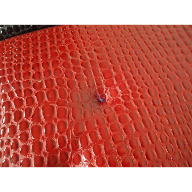 Mid 20th Century Impressive Midcentury Four-Piece Snake Skin Ottoman For Sale - Image 5 of 6