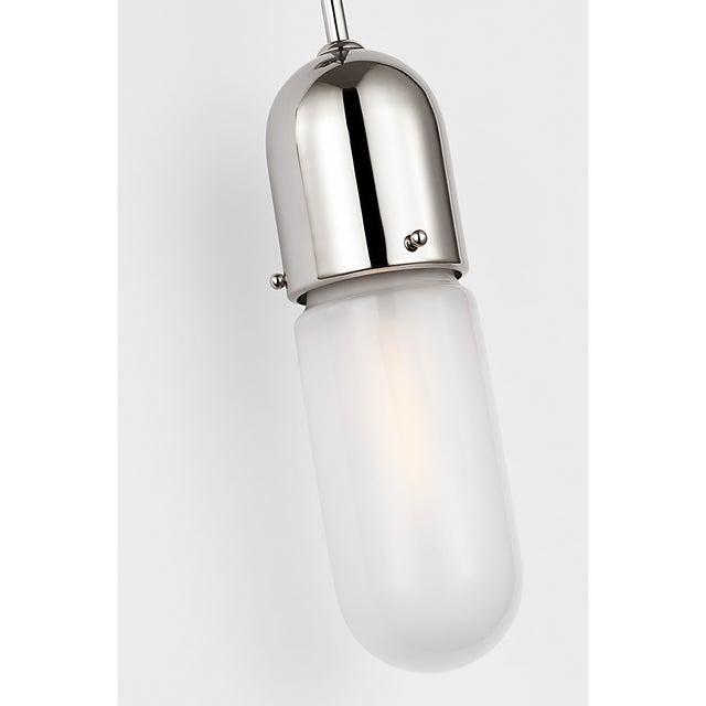 Junio Wall Light in Polished Nickel with Frosted Glass Designer: Thomas O'Brien Finish: Polished Nickel Height: 26" Width:...