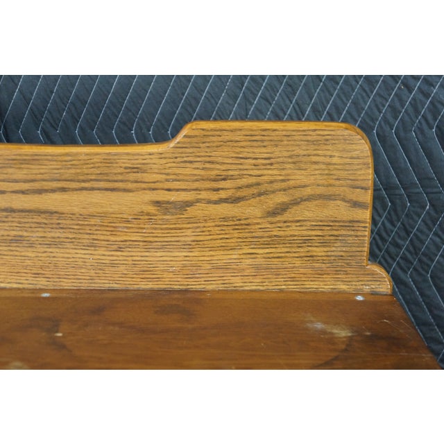 Antique American Victorian Oak Washstand Commode Chest Cabinet Backsplash For Sale - Image 9 of 18