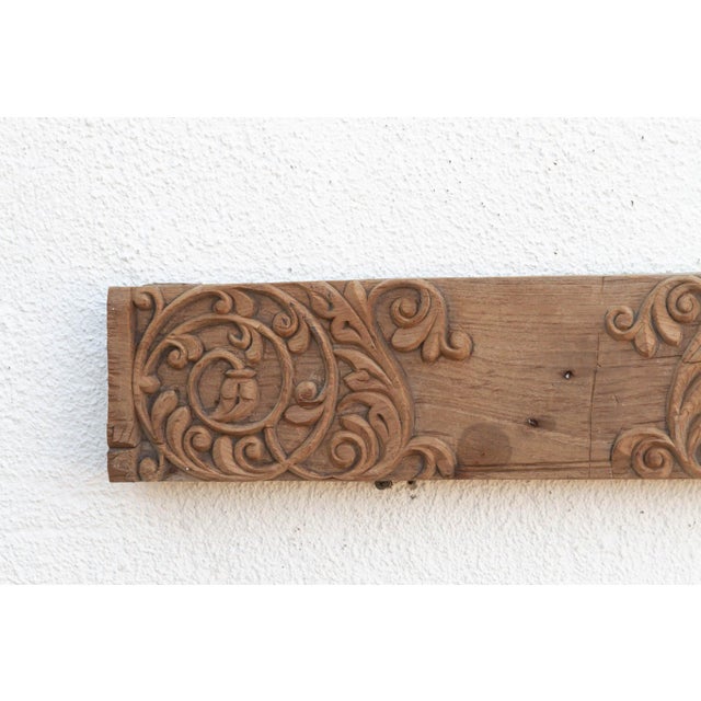 Antique Temple Pilaster Carved Lintel For Sale In Los Angeles - Image 6 of 6