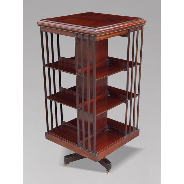 Late 19th Century 19th Century Victorian Mahogany Revolving Bookcase, 1880 For Sale - Image 5 of 10