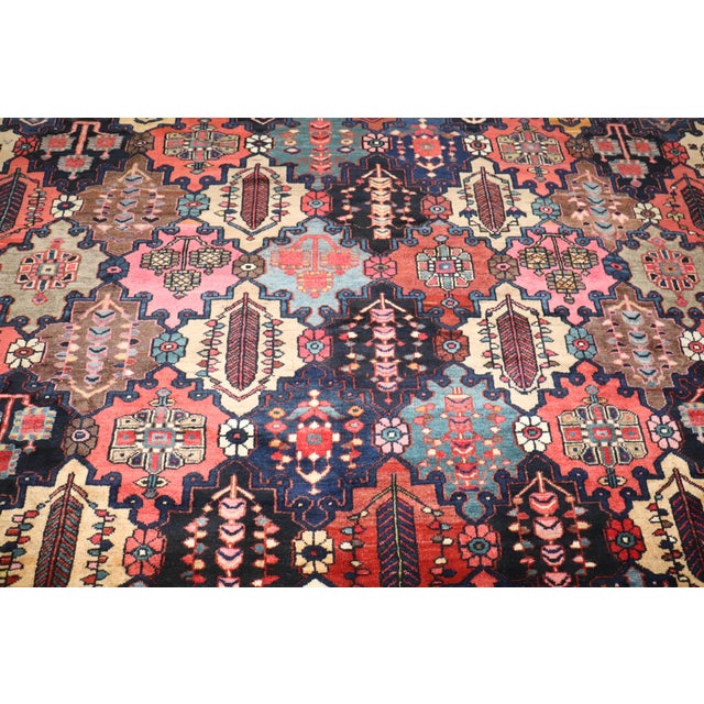Antique Zabihi Collection Large Persian Bakhtiari Rug - 11'9" x 16'5" For Sale - Image 10 of 11