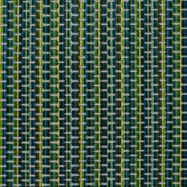 Mid-Century Modern Schumacher Downtown Velvet Fabric in Peacock For Sale - Image 3 of 3