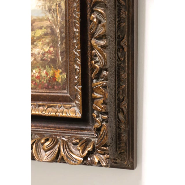 Mid 20th Century Oil Impasto Painting on Canvas - Landscape Overlooking Ocean - Unsigned For Sale In Charlotte - Image 6 of 10