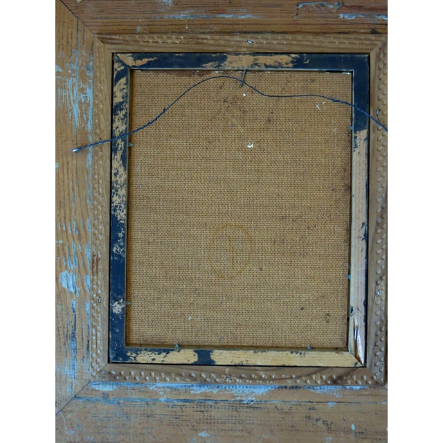 Oil Painting on Board of Seated Figure, Olaf Palm Chairish