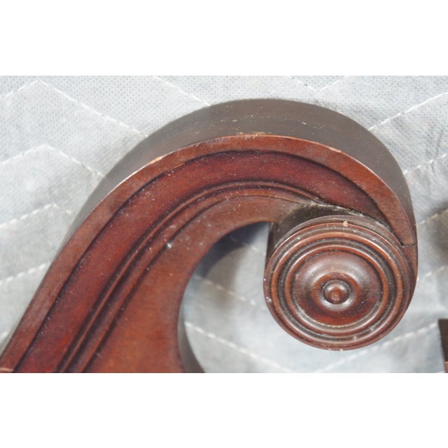 Late 20th Century Vintage Chippendale Carved Mahogany Trophy Urn Wall Vanity Mirror For Sale - Image 12 of 12