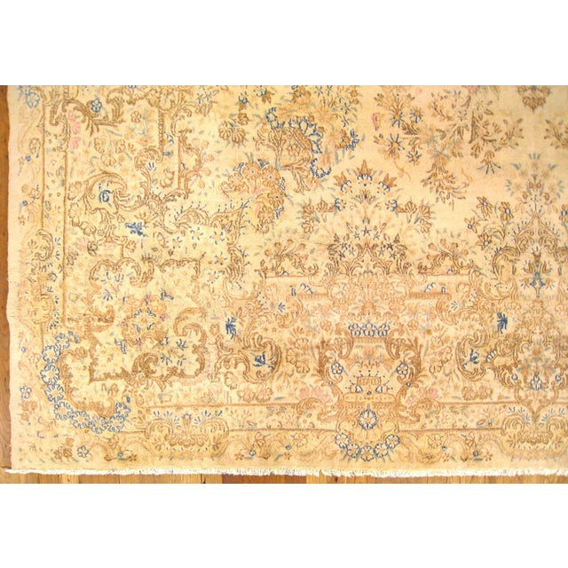 Persian Vintage Persian Decorative Orienta Kerman Rug in Room Size For Sale - Image 3 of 5