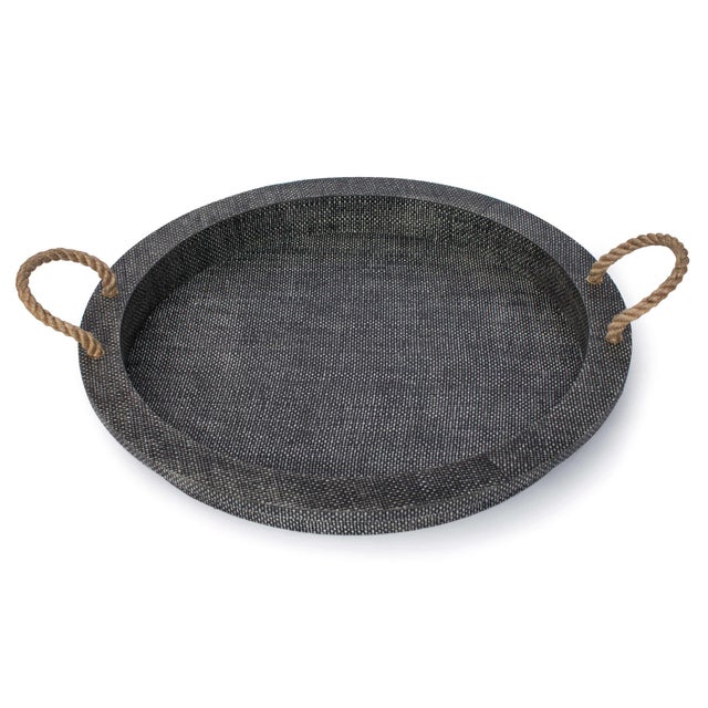 Not Yet Made - Made To Order Regina Andrew Aegean Serving Tray in Grey For Sale - Image 5 of 5