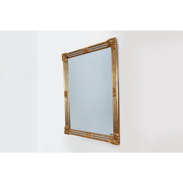 Mid-Century Rectangular Gilt Mirror from Deknudt, Belgium, 1980s For Sale - Image 4 of 12