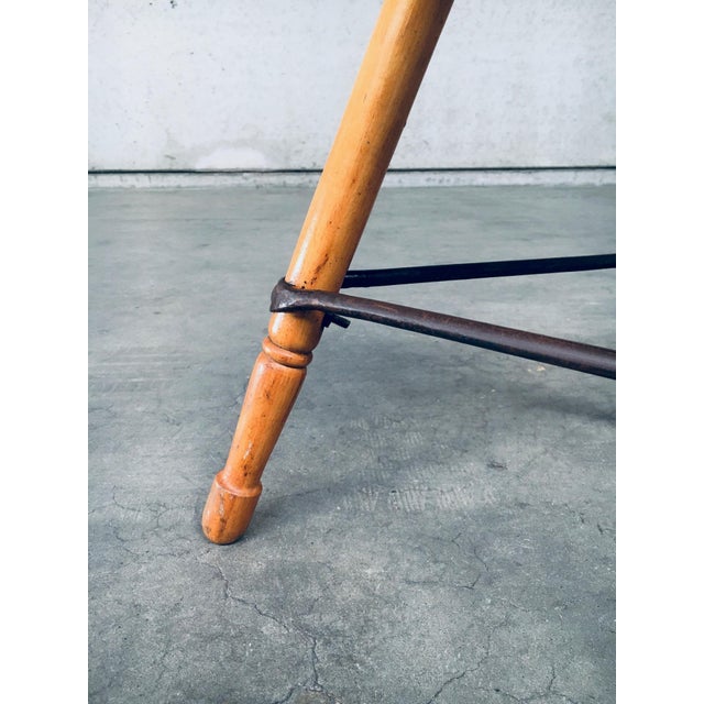 Industrial Low Tripod Stools, Belgium, 1950s, Set of 3 For Sale - Image 4 of 18