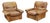 Cognac Buffalo Leather Lounge Armchairs from Arcon Italia, 1970s, Set of 2 For Sale