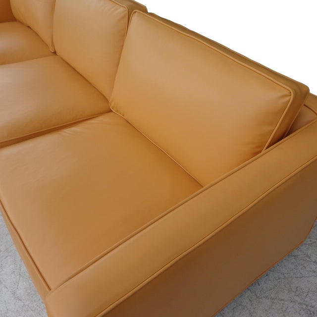 Camel Mid-Century Modern Dunbar Style Sofa For Sale - Image 8 of 10