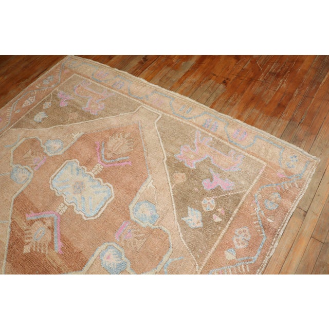Vintage Zabihi Collection Geometric Turkish Room Size Rug - 7' x 9'7" For Sale In New York - Image 6 of 9