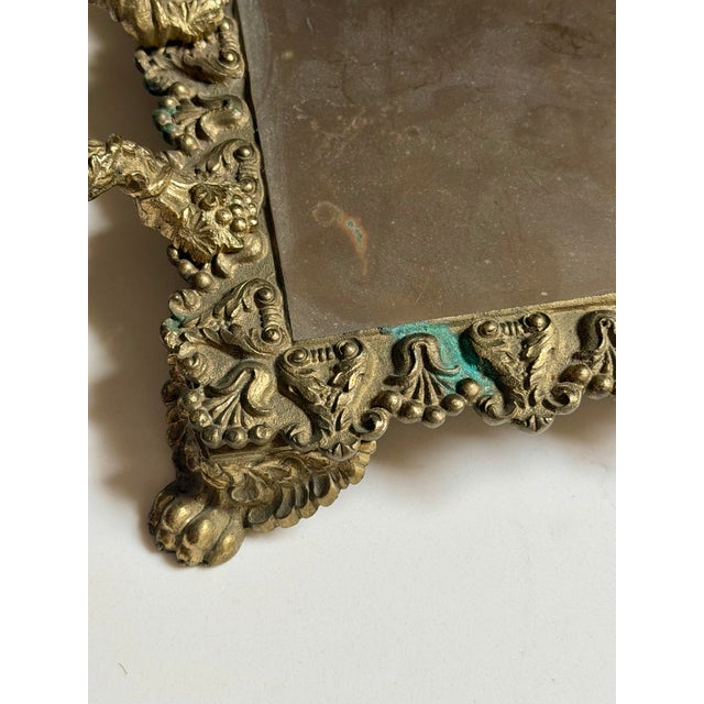 Victorian Vintage Victorian Style Brass Vanity Tray With Claw Feet For Sale - Image 3 of 10
