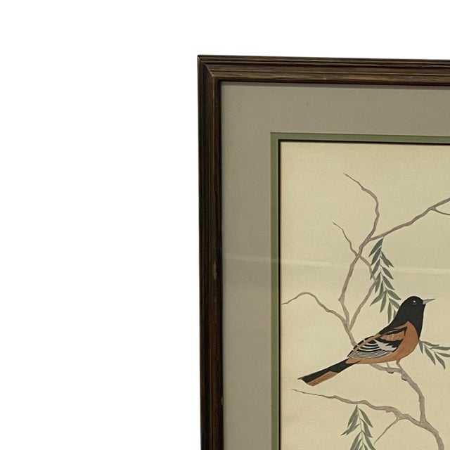 Vintage Signed Baltimore Orioles Bird Painting - Framed Wildlife Artwork. For Sale In Seattle - Image 6 of 10