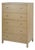 Nora 36 in. W Rectangular Wood 5 Drawer Tall Dresser, Light Oak For Sale
