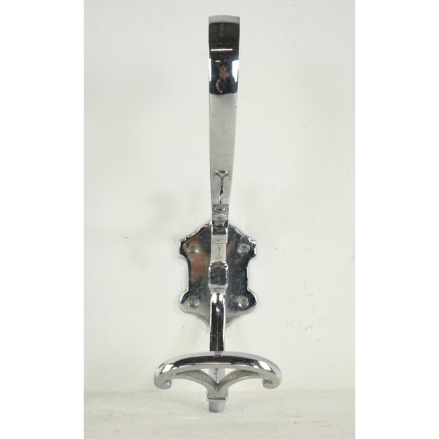 Vintage European coat and hat wall hooks made of brass with chrome plating. The original mounting screws are not...