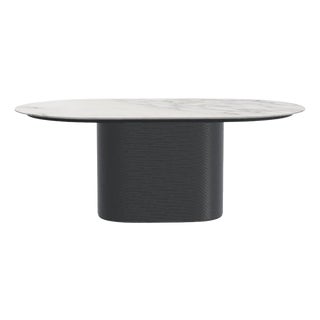 Ash Noir Calacata Waves Dining Table by Milla & Milli For Sale