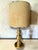 Vintage Boulanger Brass Table Lamp with Original Shade, France, 1970s For Sale - Image 4 of 8