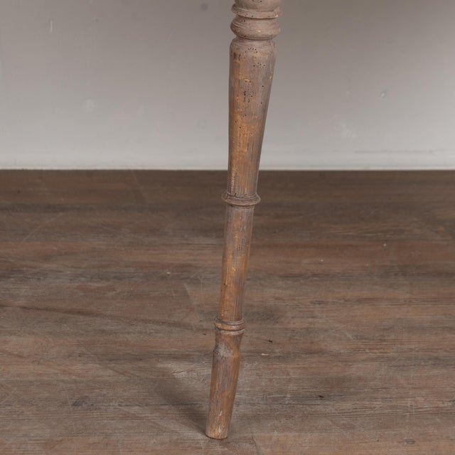 Pair of 19th Century Swedish Painted Demilune Pine Side Tables Consoles For Sale - Image 15 of 16