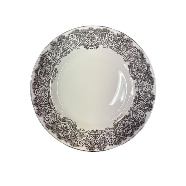 Modern Lismore Lace Platinum Accent, Teacup, & Saucer by Waterford For Sale - Image 3 of 3