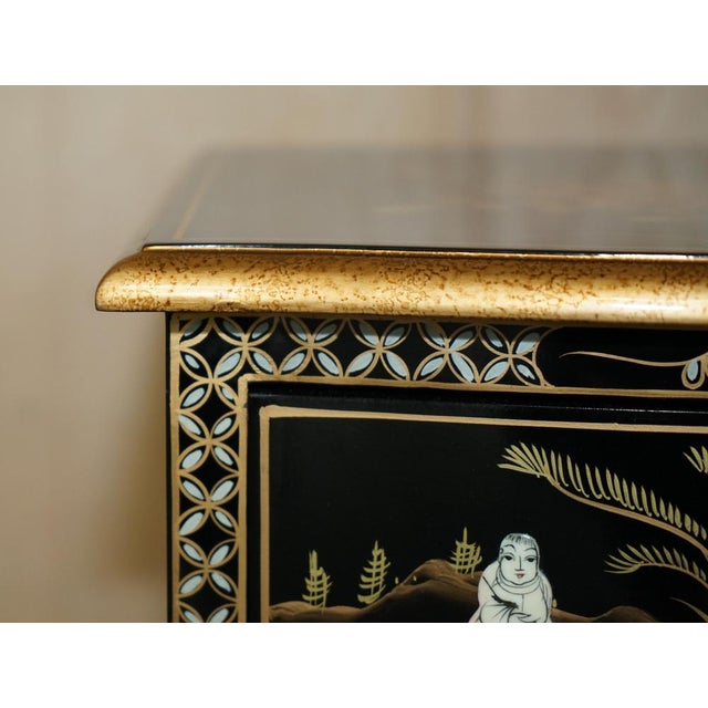 Decorative Chinese Chinoiserie Cabinet For Sale - Image 5 of 18