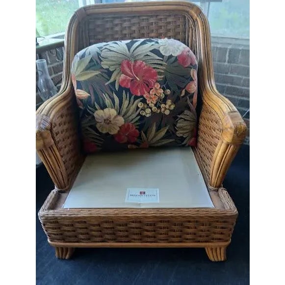 Culler Braxton Side chair. Bamboo, wicker and rattan. Very sturdy chair. Ready for your cushions. Included is one back...