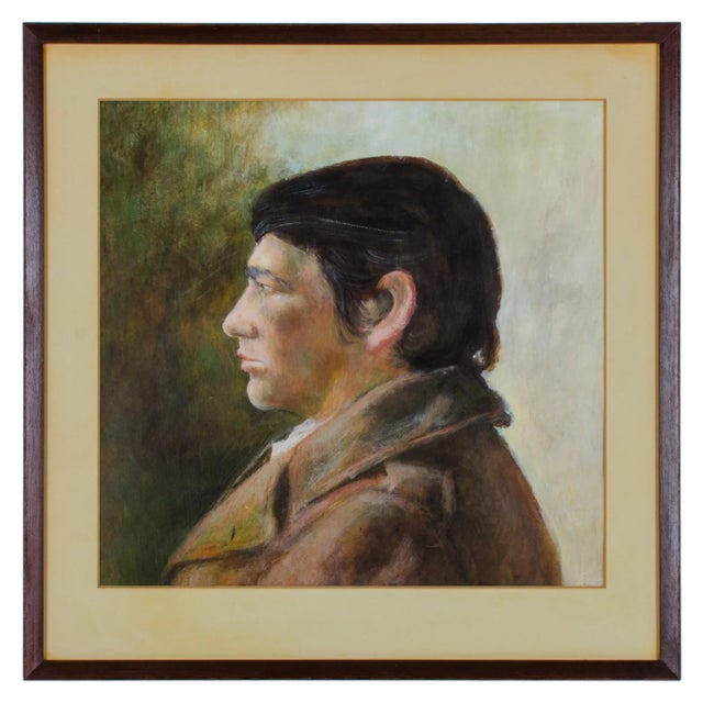 Wood C. 1960s "Buzzard’s Glory" After Wyeth Gouache Portrait For Sale - Image 7 of 7