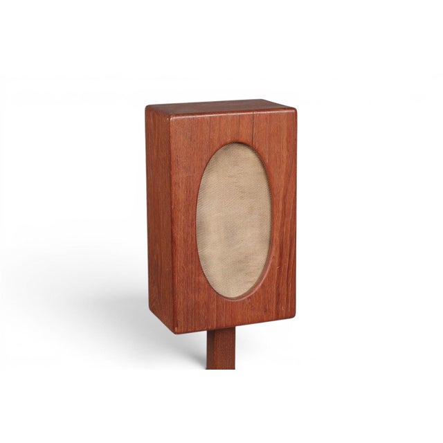 1950s Teak Floor Speaker on Tripod Base For Sale In San Francisco - Image 6 of 6