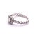 Early 21st Century 14k 0.125ct Cube Link Design Dainty 14k White Gold Diamond Ring Size 6.5 For Sale - Image 5 of 6