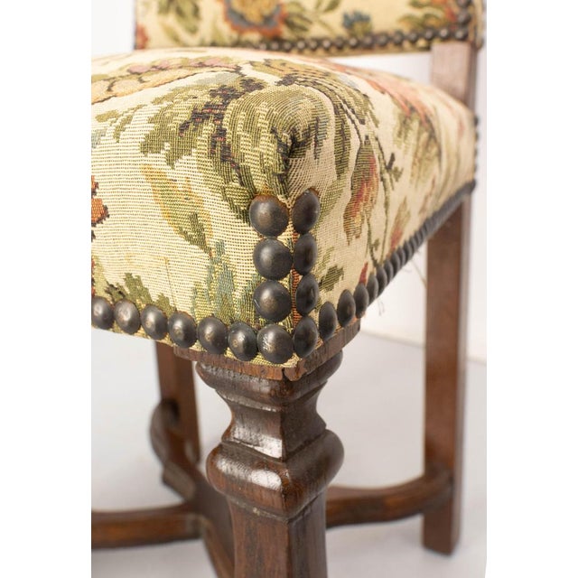 Mid-Century French Dining Chairs in Chestnut and Upholstery, 1960s, Set of 6 For Sale - Image 13 of 17