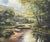 Textile Remote Cottage in a Tree Lined River Landscape in Ireland by Modern Irish Artist 1985 Circa For Sale - Image 7 of 10