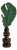 Verdigris & Bronze Boho Feather Lamp Finial For Sale