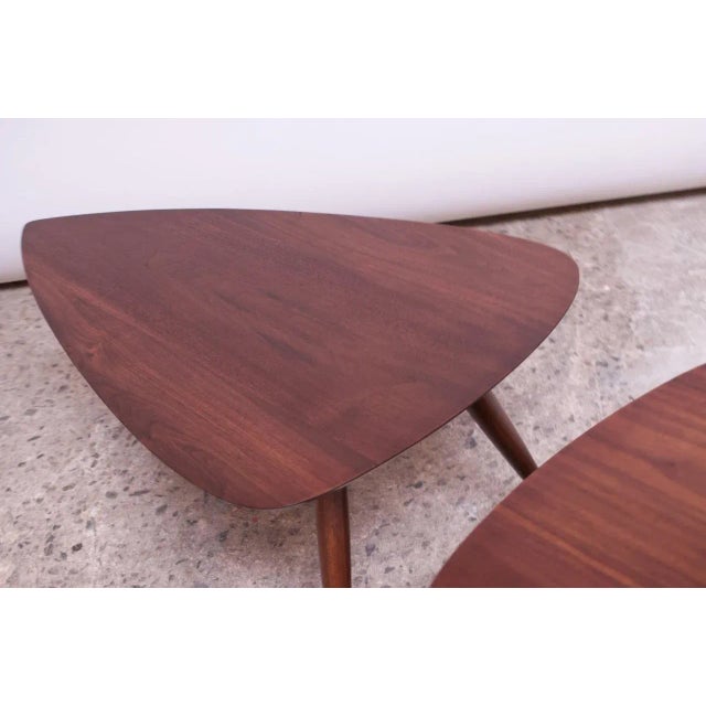 Brown Phillip Lloyd Powell Sculptural Side Tables in Black Walnut - A Pair For Sale - Image 8 of 13
