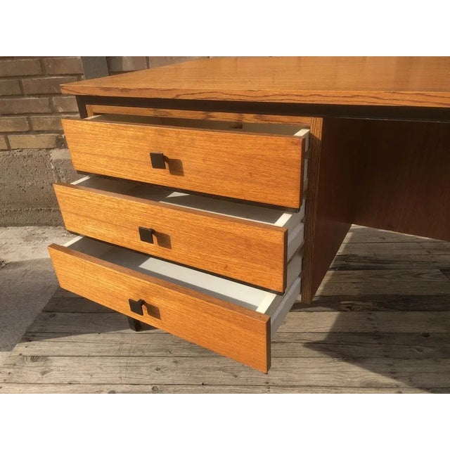 Mid-Century German Modern Teak Desk from Elco, 1950s For Sale - Image 9 of 12