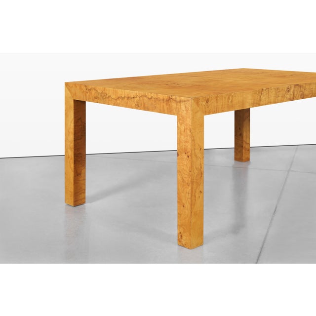 Wood Vintage Burl Wood Dining Table by Milo Baughman for Thayer Coggin For Sale - Image 7 of 15