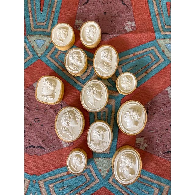 Collection of 12 early 19th century Italian Grand Tour plaster intaglio impressions This is group #12 of other intaglios I...