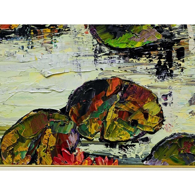 2010s Maya Eventov Untitled Oil on Canvas With Beautiful Custom Frame Me082211-02 For Sale - Image 5 of 7
