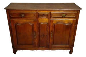 Antique 18th Century Louis XV Regional Low Sideboard in Oak