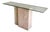 A Pink Fossil Stone Console Table With Glass Top by Magnussen, Circa 1980 For Sale