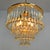 Gold Mid-Century Teardrop 4-Tier Chandelier from Palwa, 1970s For Sale - Image 8 of 11