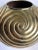 Metal Modern Embossed Polished Brass Vase For Sale - Image 7 of 11