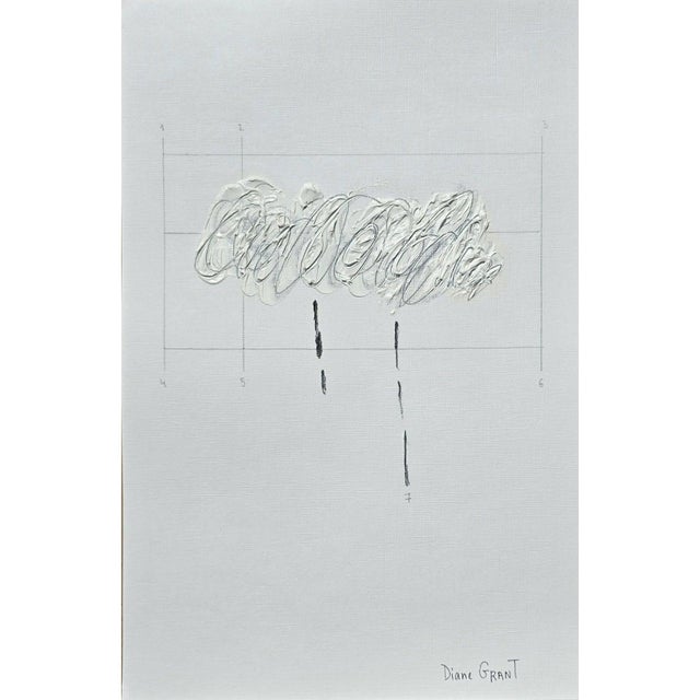 Contemporary Set of 6 - Cy Twombly Inspired Shadow Box Framed Botanic Oil Paintings by Diane Grant For Sale - Image 3 of 10