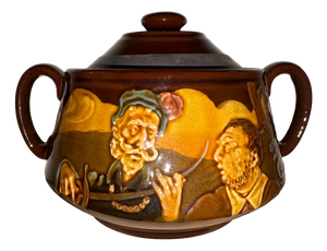 Vintage Kingsware Ceramic Sugar Bowl with Lid from Royal Doulton, 1950