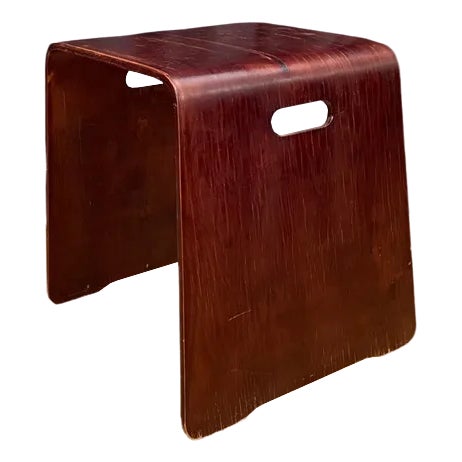 Scandinavian Wooden Stool, 1970s For Sale